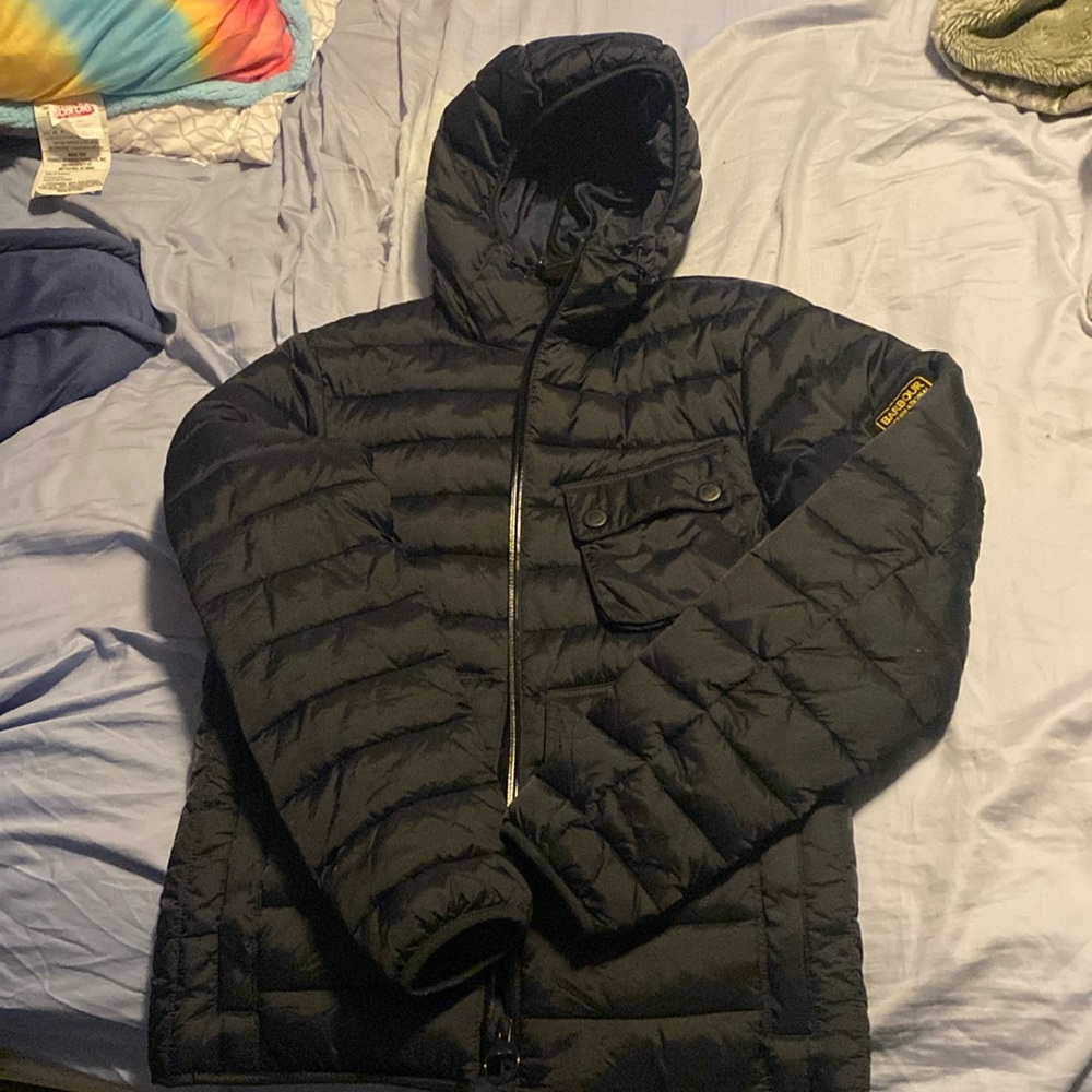 Barbour international racer ouston hooded quilt jacket